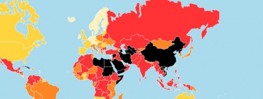 新闻自由中国倒数第三 121人被拘押