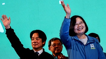 蔡英文当选连任台湾总统