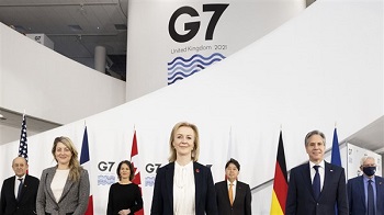 中國解放軍鎖台軍演之際 G7外長聯合聲明關切台海