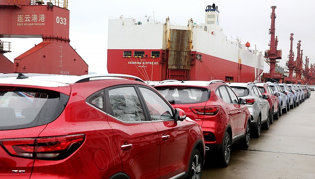 中国官方：汽車出口進入高速增長 新能源車十年增長86%