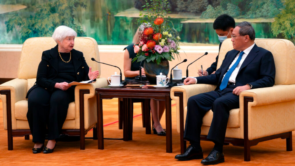 李強會葉倫 強調互利共贏是中美經濟關係本質